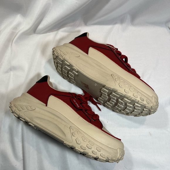 NWOT Burgundy & Tan Platform Sneaker - Picture 5 of 9